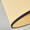 Chellas Deckenleuchte Glas 40 cm Naturfarben, Schwarz, 1-flammig