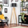 Soungou Stehleuchte 38 cm Naturfarben, Schwarz, 1-flammig