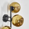 Koyoto Wandleuchte Glas 15 cm Gold, 3-flammig