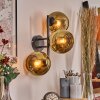 Koyoto Wandleuchte Glas 15 cm Gold, 3-flammig