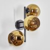 Koyoto Wandleuchte Glas 15 cm Gold, 3-flammig