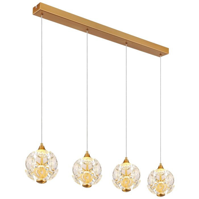 Globo Virina Hängeleuchte LED Gold, 4-flammig