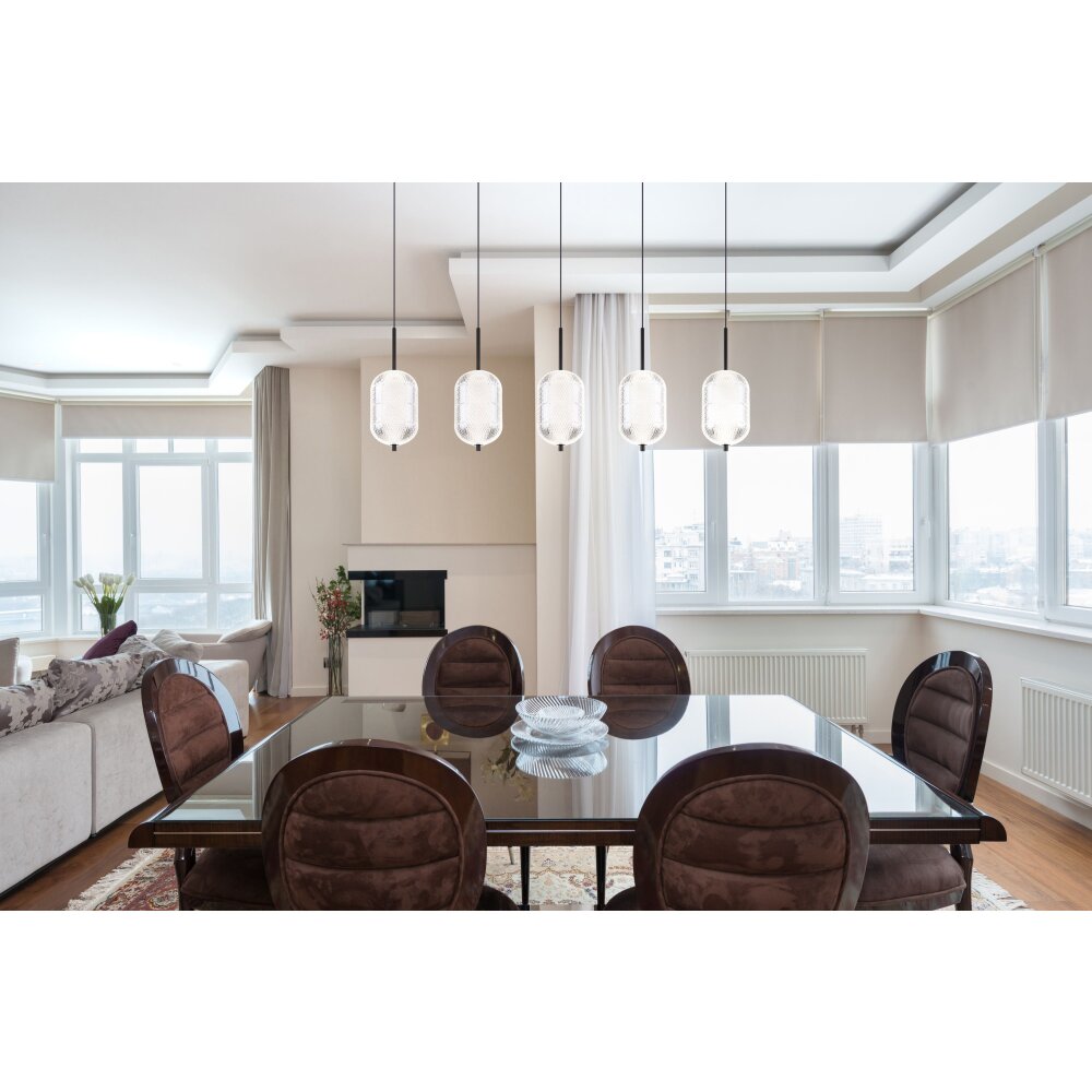 Globo Kurius Hängeleuchte LED Schwarz, 5-flammig main product photo