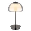 Globo Avila Tischleuchte LED Chrom, Schwarz, 1-flammig, Fernbedienung
