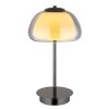 Globo Avila Tischleuchte LED Chrom, Schwarz, 1-flammig, Fernbedienung