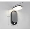 Reality LAGOAS Wandleuchte LED Schwarz, 1-flammig, Bewegungsmelder