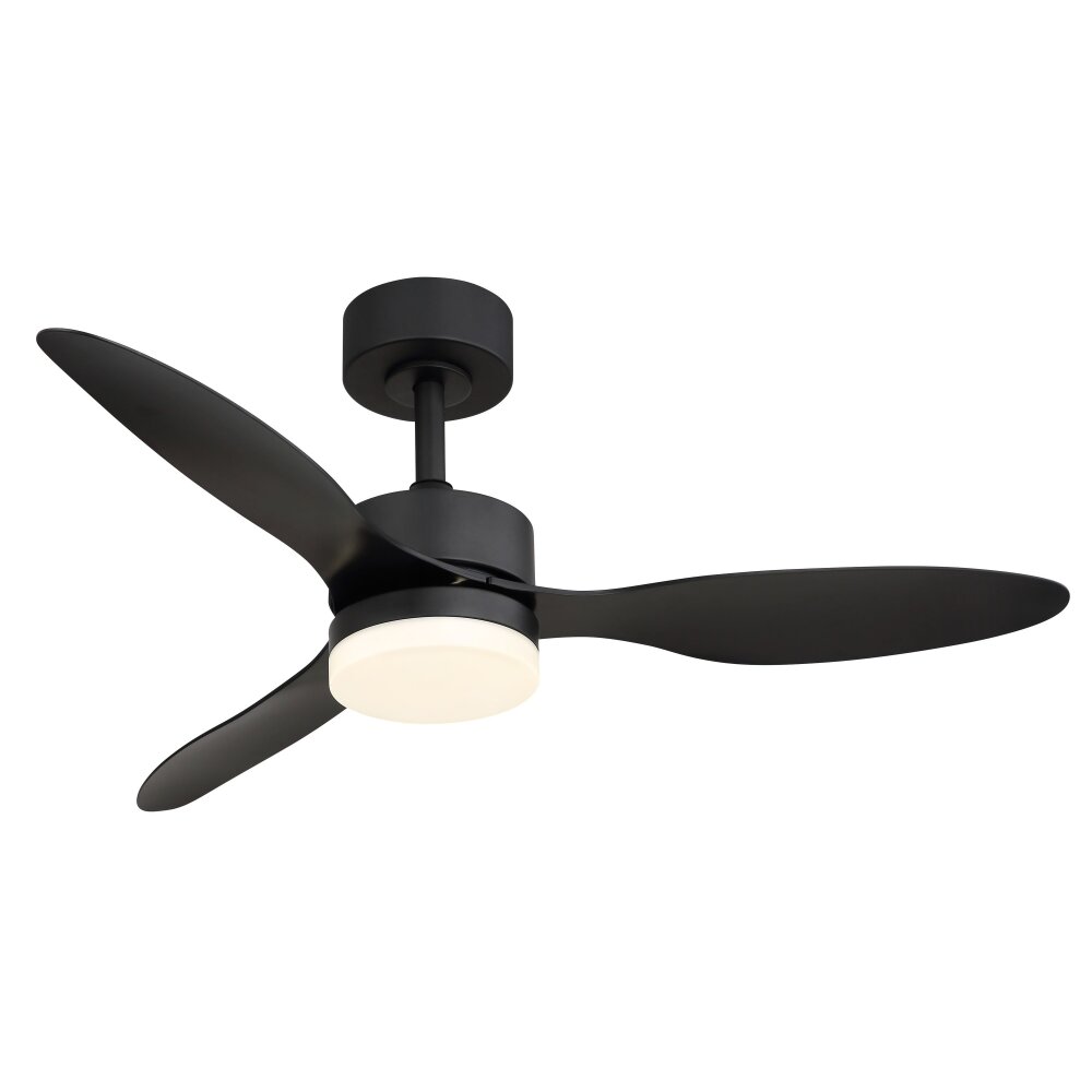 Globo Blackwell Deckenventilator LED Schwarz, 1-flammig, Fernbedienung main product photo