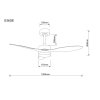Globo Blackwell Deckenventilator LED Schwarz, 1-flammig, Fernbedienung