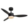 Globo Blackwell Deckenventilator LED Schwarz, 1-flammig, Fernbedienung