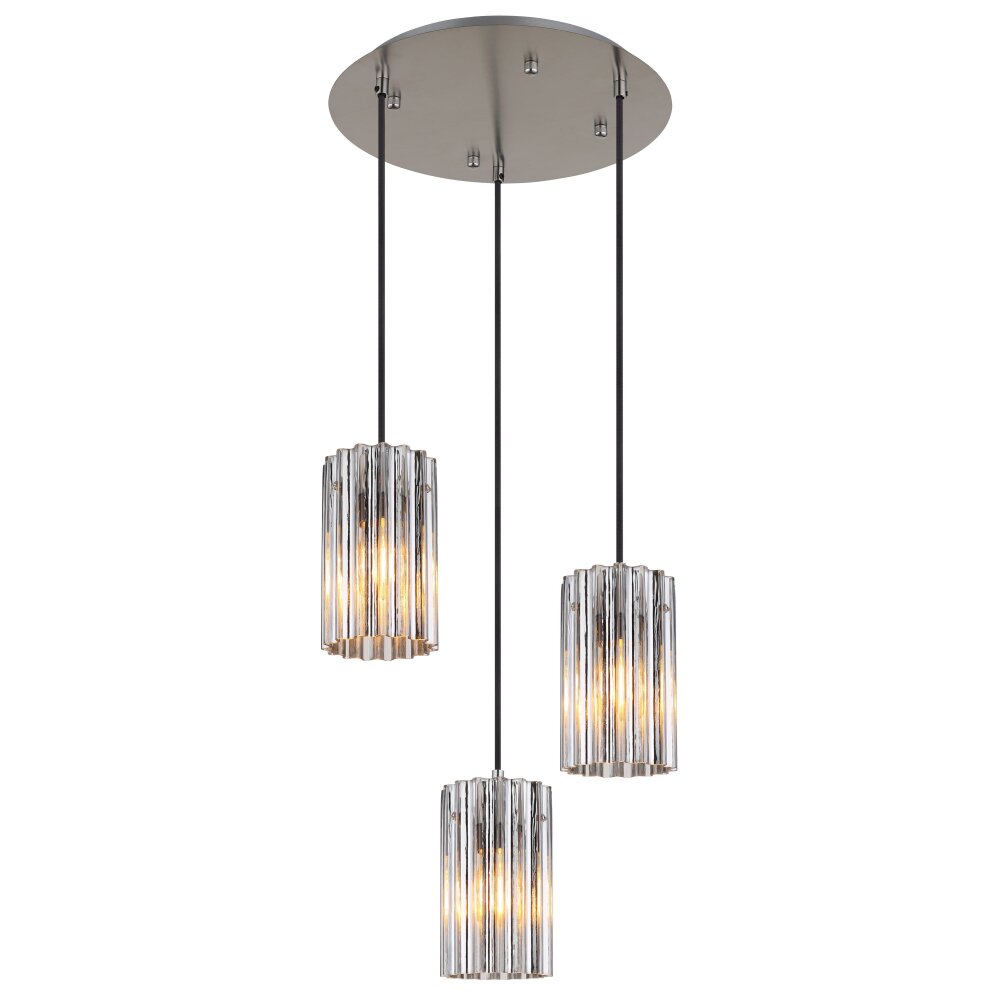 Globo Cayden Hängeleuchte Nickel-Matt, 3-flammig main product photo