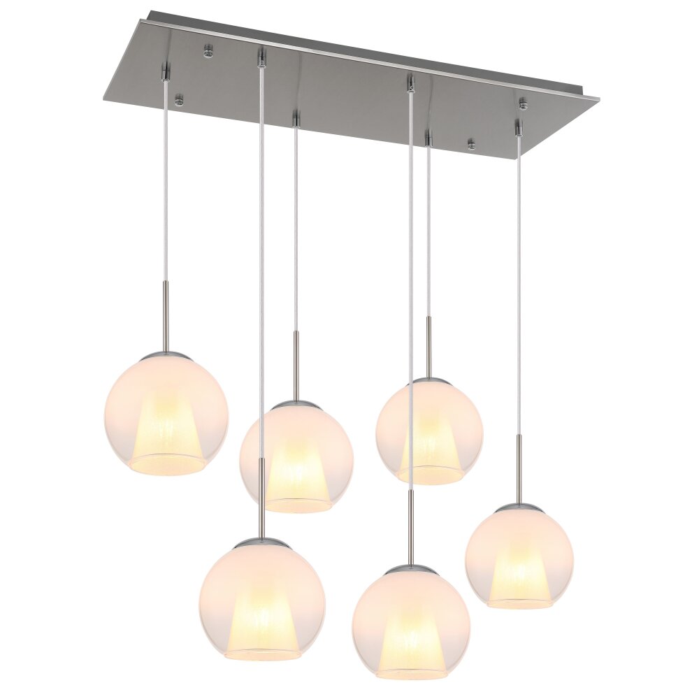 Globo Barry Hängeleuchte Chrom, Nickel-Matt, 6-flammig main product photo