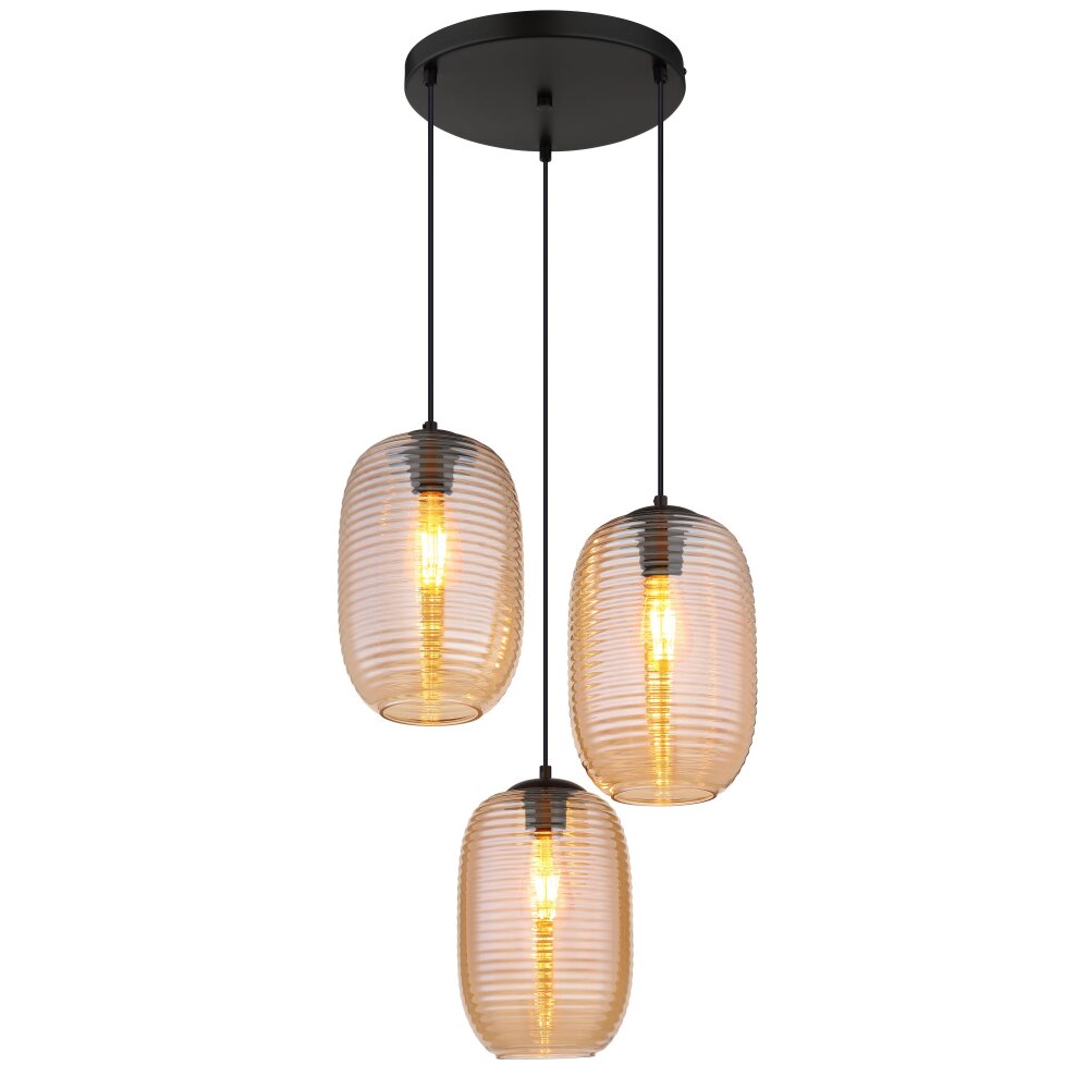 Globo Jefrey Hängeleuchte Schwarz, 3-flammig main product photo