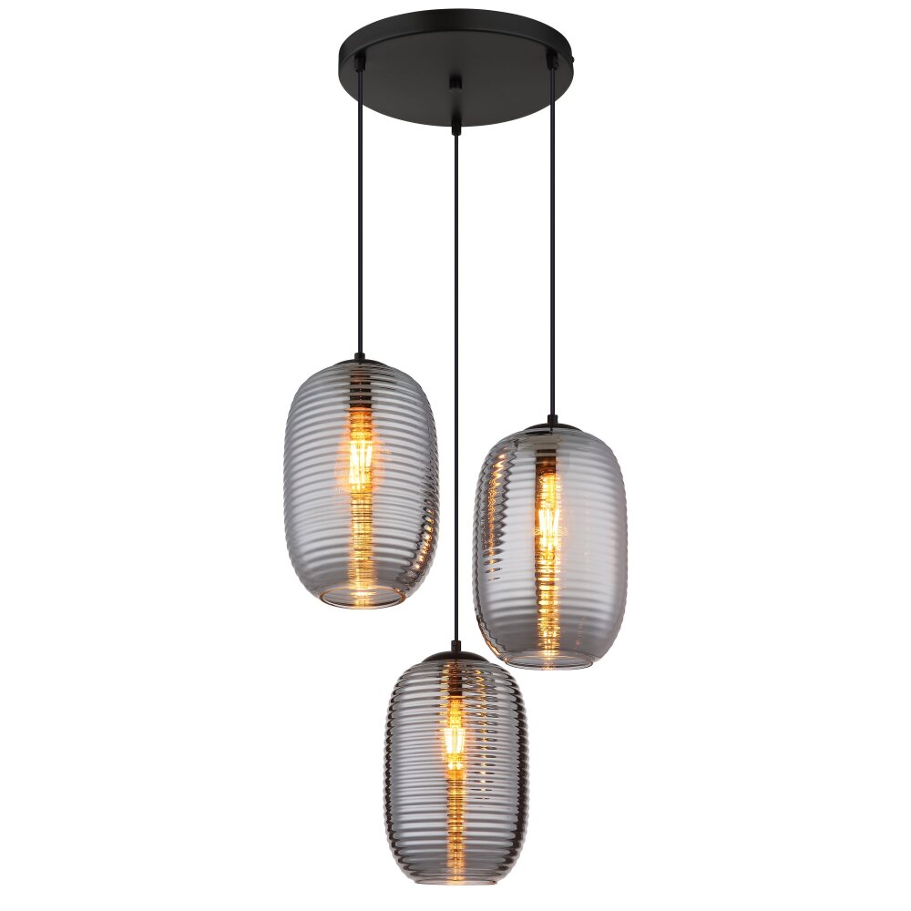 Globo Jefrey Hängeleuchte Schwarz, 3-flammig main product photo