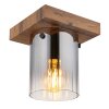 Globo Underwood Deckenleuchte Holz dunkel, Naturfarben, 1-flammig