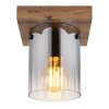 Globo Underwood Deckenleuchte Holz dunkel, Naturfarben, 1-flammig