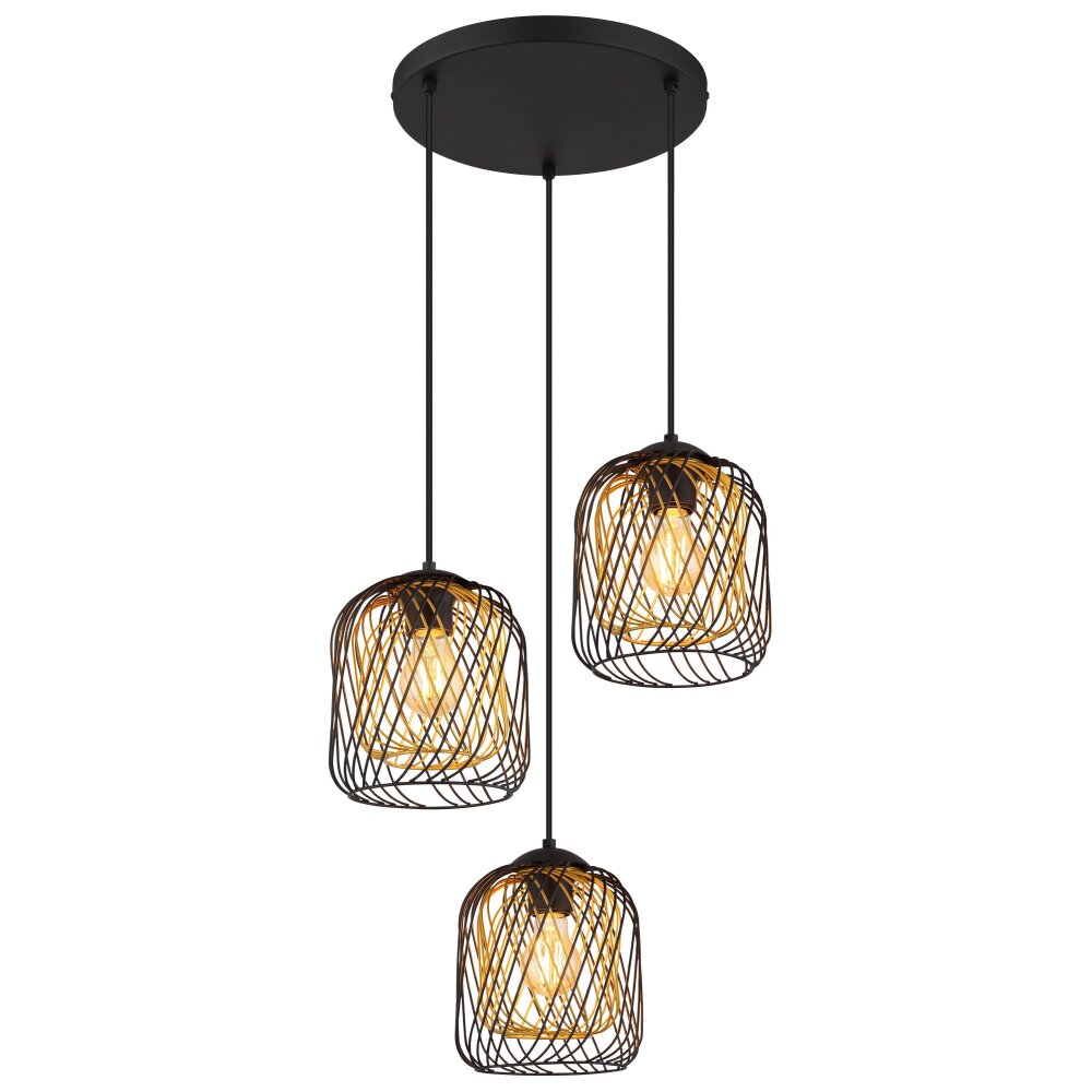Globo Dichti Hängeleuchte Schwarz, 3-flammig main product photo