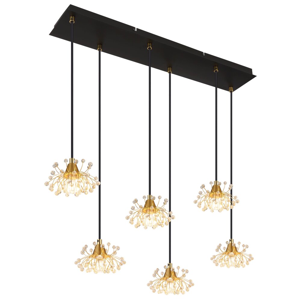 Globo Fiore Hängeleuchte Schwarz, 6-flammig main product photo
