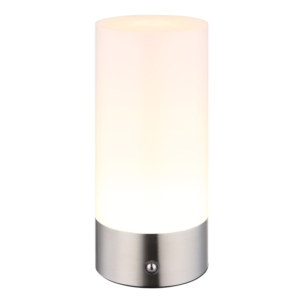 Globo Lex Tischleuchte LED Nickel-Matt, 1-flammig, Farbwechsler main product photo