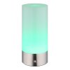 Globo Lex Tischleuchte LED Nickel-Matt, 1-flammig, Farbwechsler