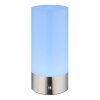 Globo Lex Tischleuchte LED Nickel-Matt, 1-flammig, Farbwechsler