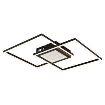 Globo Saunders Deckenleuchte LED Schwarz, 1-flammig, Fernbedienung
