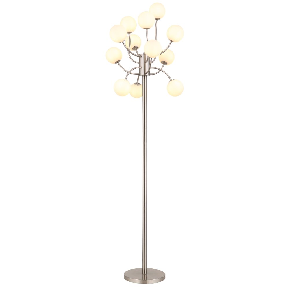 Globo Riha Stehleuchte Nickel-Matt, 12-flammig main product photo