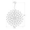 Globo Katrina Kronleuchter Chrom, 9-flammig