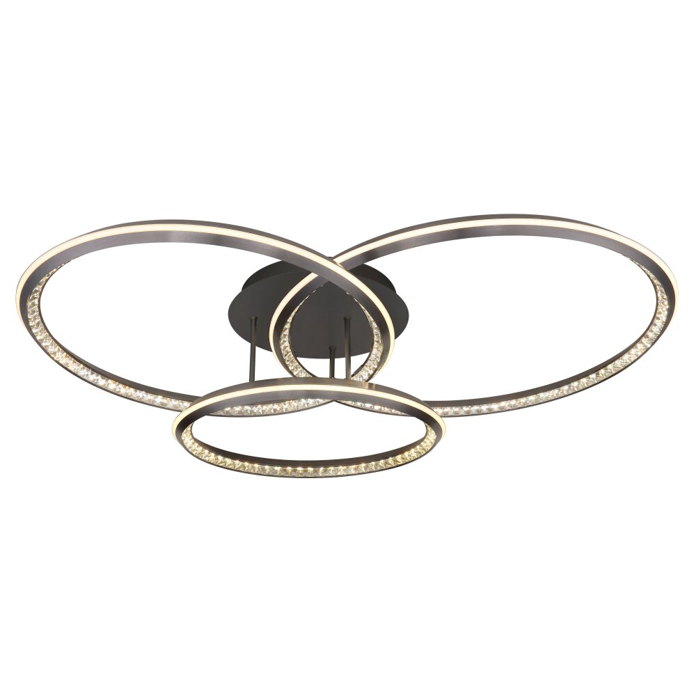 Globo Alaina Deckenleuchte LED Grau, 1-flammig, Fernbedienung main product photo