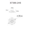 Globo Melisand Deckenleuchte LED Silber, 1-flammig