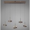 Paul Neuhaus Q-Rotate Pendelleuchte LED Braun, 5-flammig, Fernbedienung