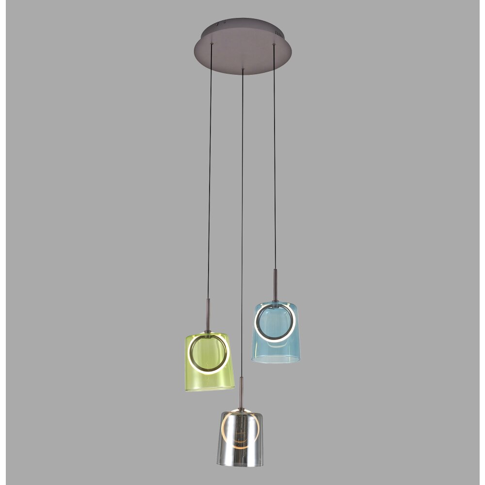 Paul Neuhaus Zula Pendelleuchte LED Braun, 3-flammig main product photo