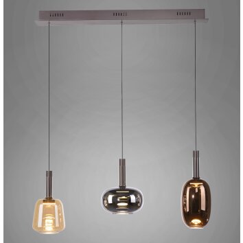 Paul Neuhaus Irides Pendelleuchte LED Braun, 3-flammig
