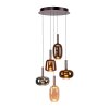 Paul Neuhaus Irides Pendelleuchte LED Braun, 5-flammig