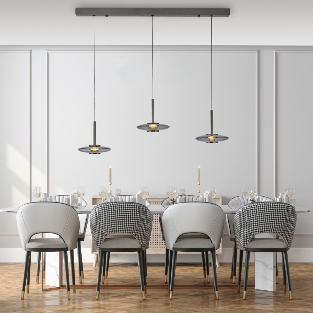 Paul Neuhaus PURE Vitrum Pendelleuchte LED Grau, 6-flammig
