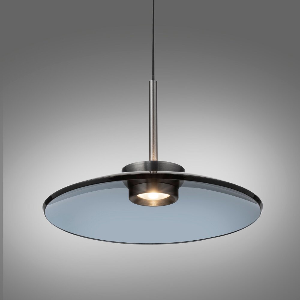 Paul Neuhaus PURE E-Moon Pendelleuchte LED Grau, 2-flammig, Fernbedienung