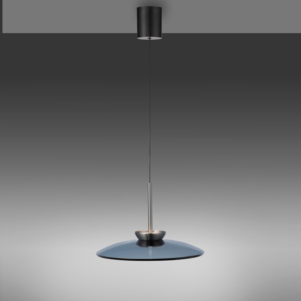 Paul Neuhaus PURE E-Moon Pendelleuchte LED Grau, 2-flammig, Fernbedienung