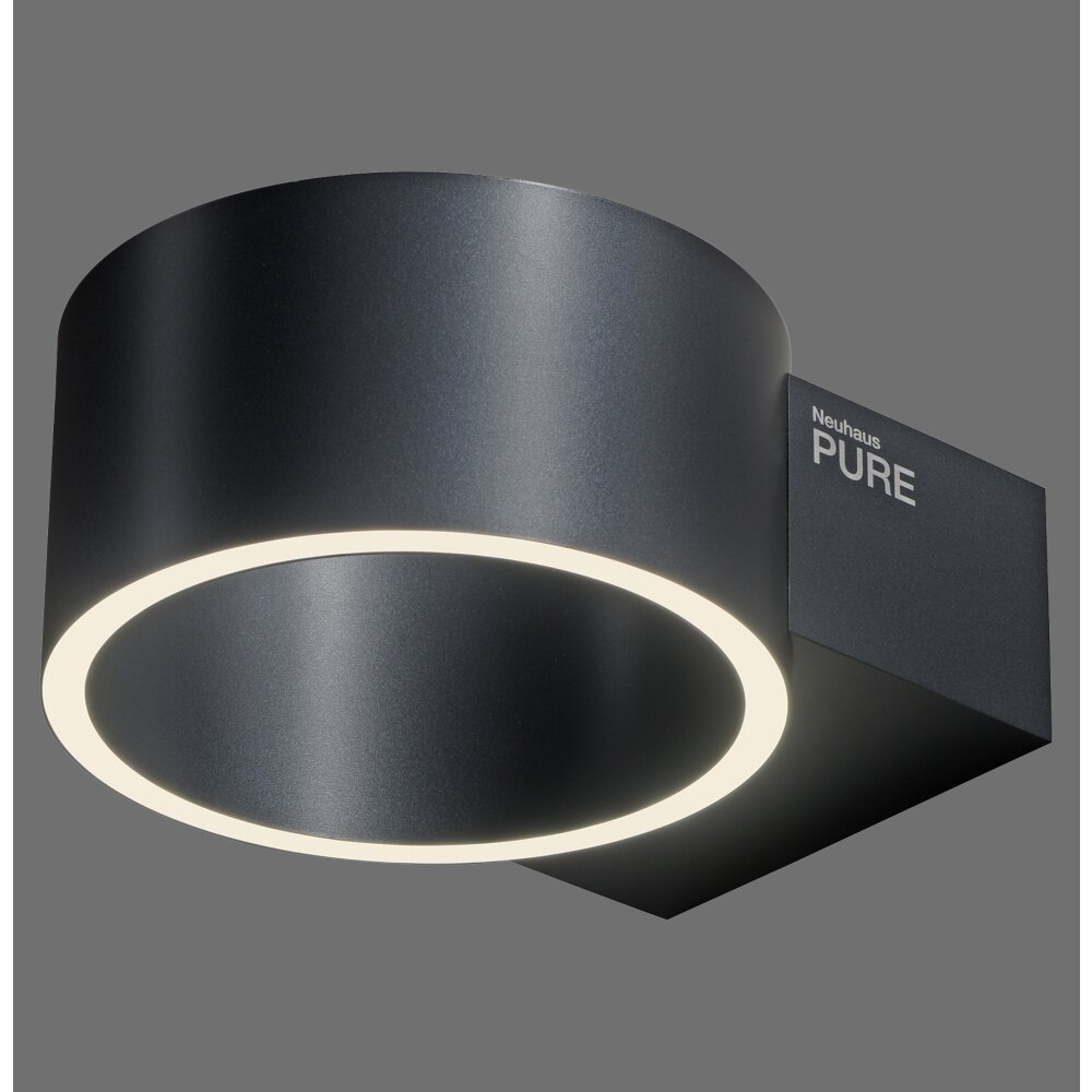 Paul Neuhaus PURE Clipse Wandleuchte LED Grau, 2-flammig main product photo