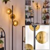 Koyoto Stehleuchte Glas 15 cm Gold, Klar, 3-flammig