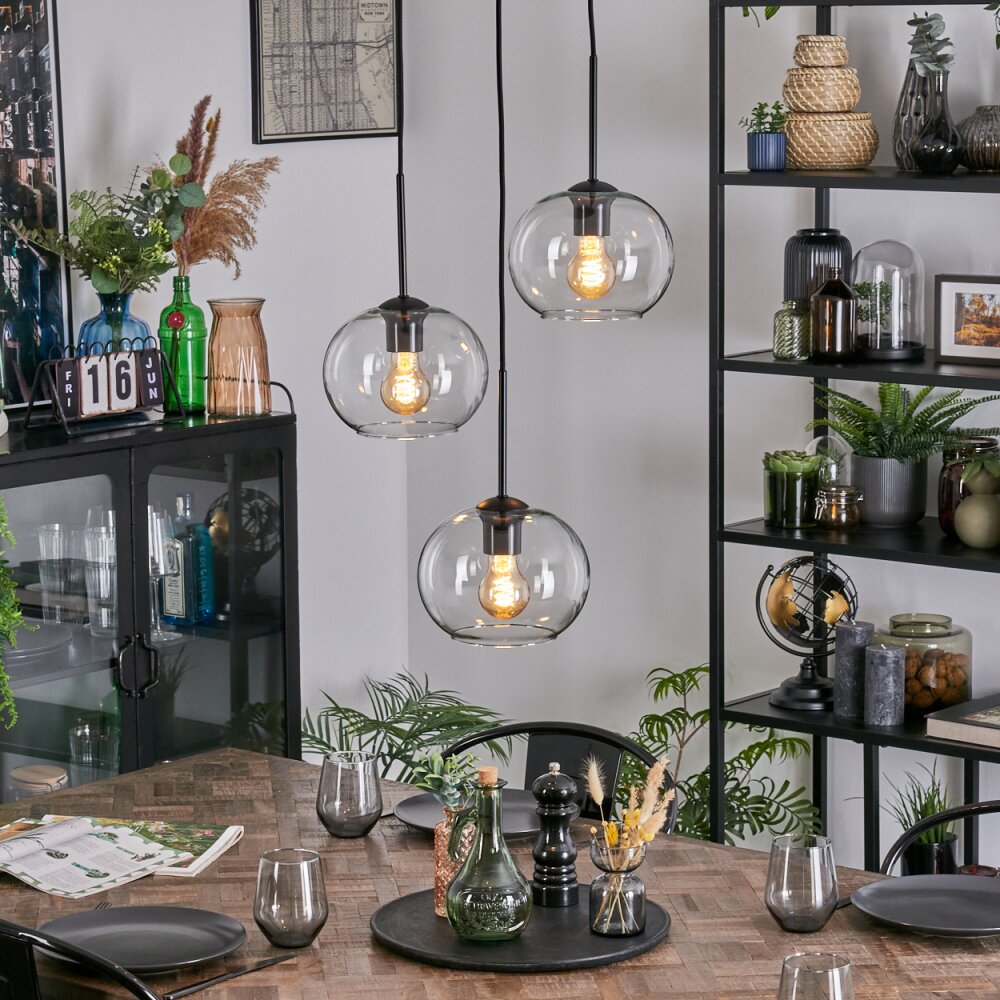 Apedo Hängeleuchte Glas 20 cm Klar, 3-flammig main product photo