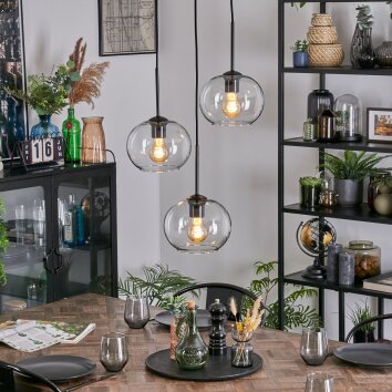 Apedo Hängeleuchte Glas 20 cm Klar, 3-flammig