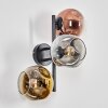 Ripoll Wandleuchte Glas 15 cm Chrom, Gold, Klar, Kupferfarben, Rauchfarben, 3-flammig