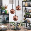 Ripoll Hängeleuchte Glas 20 cm Kupferfarben, 3-flammig