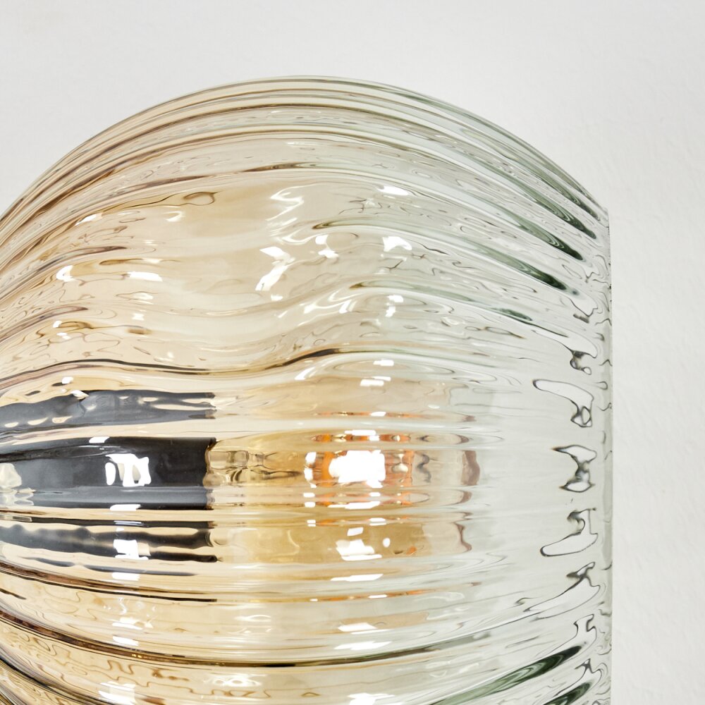 Ripoll Wandleuchte Glas 15 cm Bernsteinfarben, Klar, 3-flammig