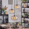 Apedo Hängeleuchte Glas 30 cm Bernsteinfarben, Klar, 3-flammig