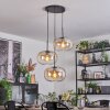 Apedo Hängeleuchte Glas 30 cm Bernsteinfarben, Klar, 3-flammig