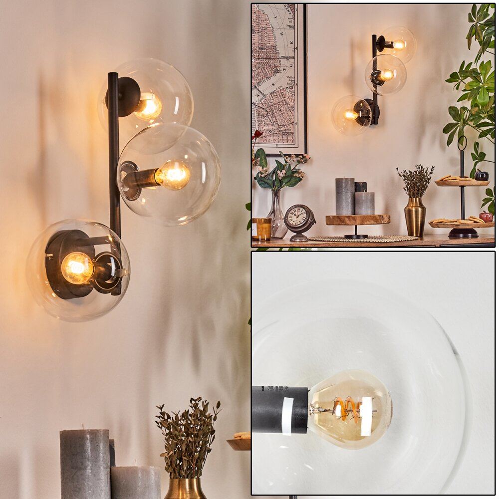 Gastor Wandleuchte Glas 15 cm Klar, 3-flammig main product photo