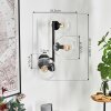 Gastor Wandleuchte Glas 15 cm Klar, 3-flammig