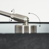 Bassagoda Bogenlampe 45 cm Nickel-Matt, Schwarz, 1-flammig, Stoff-Lampenschirm