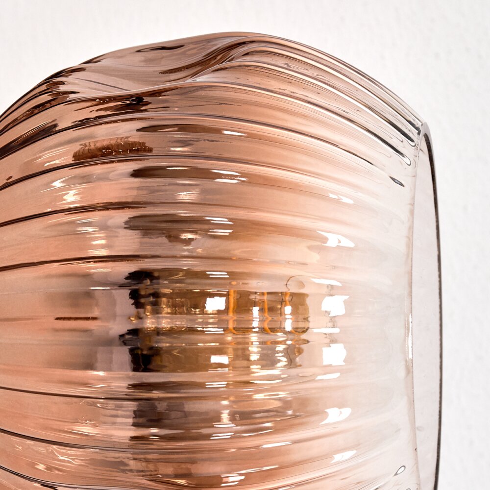 Ripoll Stehleuchte Glas 15 cm Klar, Kupferfarben, 3-flammig