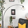 Ripoll Stehleuchte Glas 20 cm Schwarz, 1-flammig